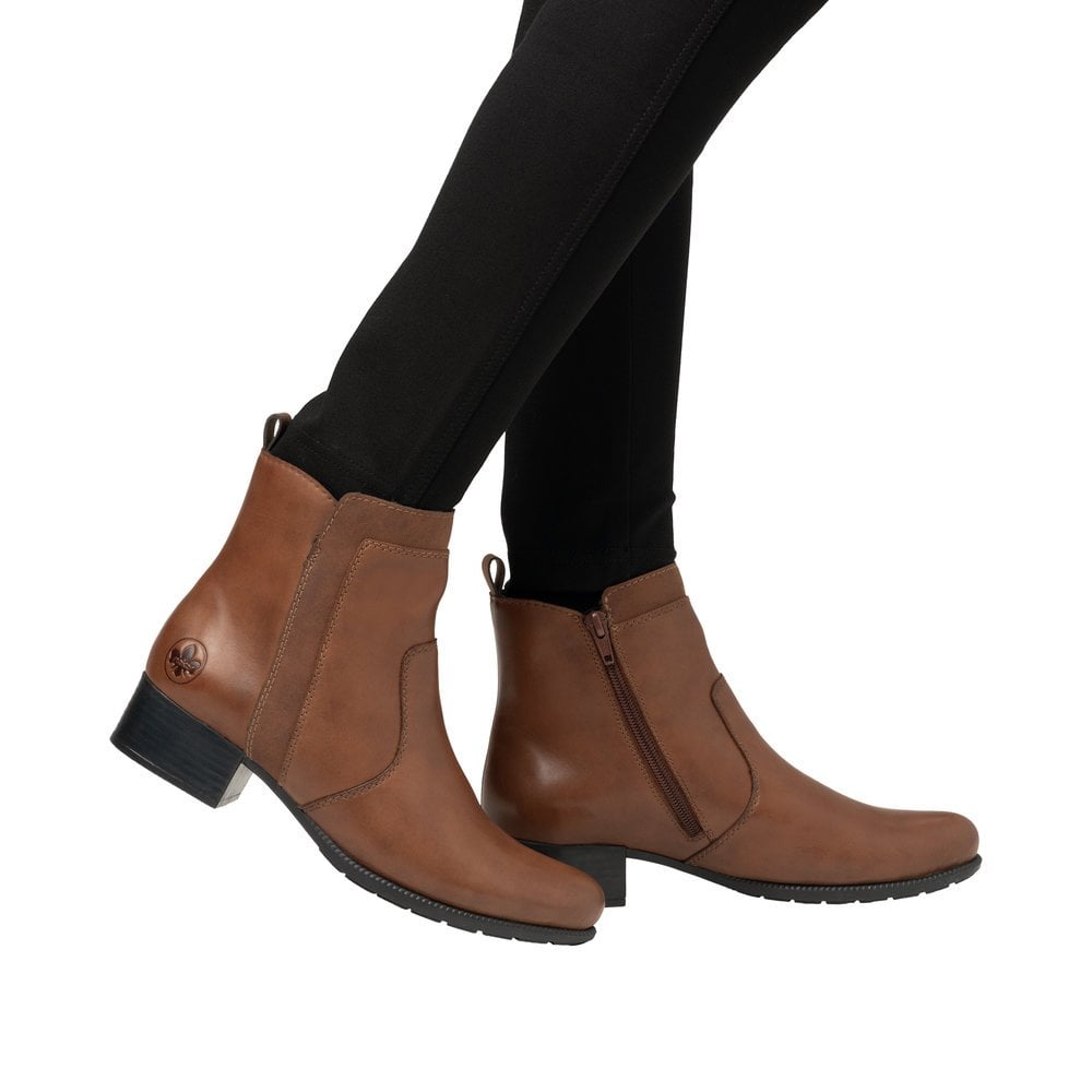 Rieker 78658 Heeled Ankle Boot - Brown - image 002 |ww_colour=brown|ww_order=002|