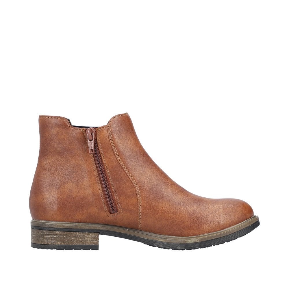 Rieker 72254 Casual zip-up Ankle Boot - Brown - image 002 |ww_colour=brown|ww_order=002|
