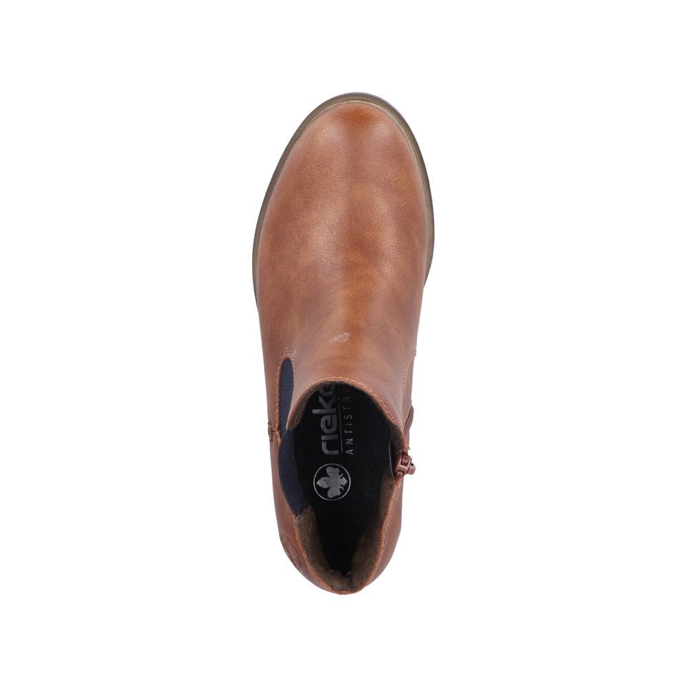 Rieker 72254 Casual zip-up Ankle Boot - Brown - image 004 |ww_colour=brown|ww_order=004|