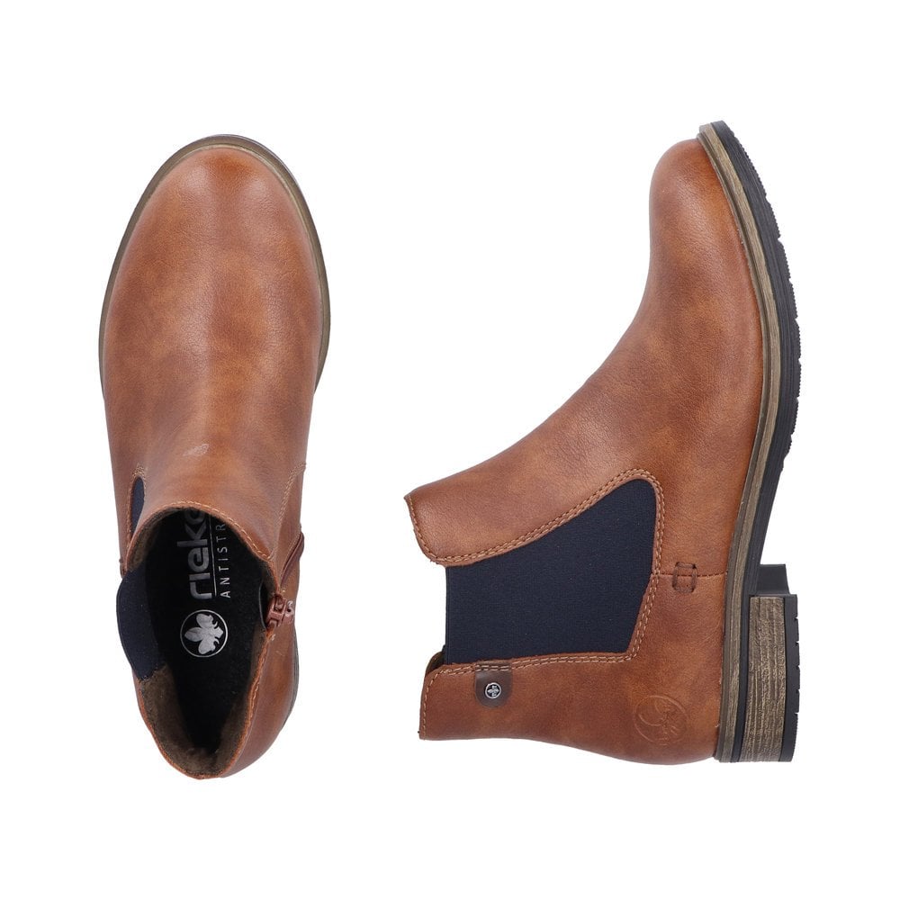 Rieker 72254 Casual zip-up Ankle Boot - Brown - image 008 |ww_colour=brown|ww_order=008|