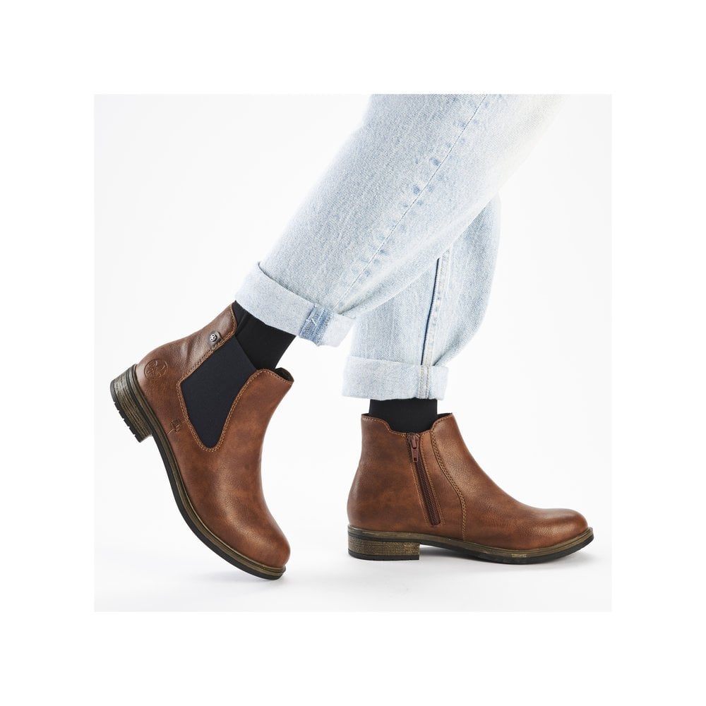 Rieker 72254 Casual zip-up Ankle Boot - Brown - image 009 |ww_colour=brown|ww_order=009|
