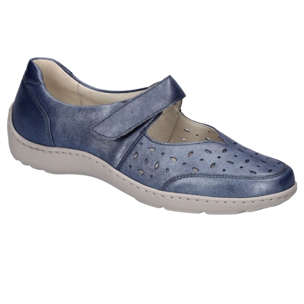 Waldlaufer 496325 Hook & Loop Fastening Shoe - Jeans - image 001 |ww_colour=jeans|ww_order=001|
