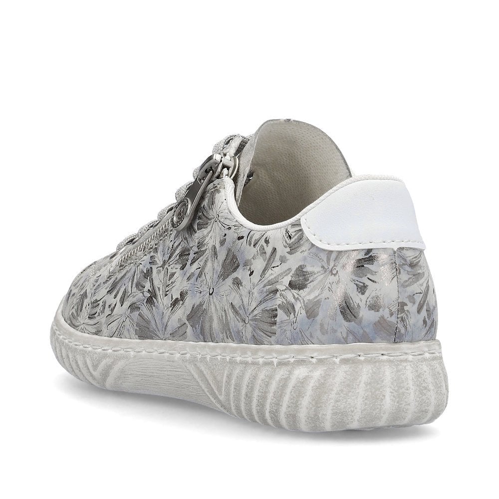 Rieker N0900 Lightweight Casual Lace Up/Zip Shoe - Silver - image 003 |ww_colour=silver|ww_order=003|
