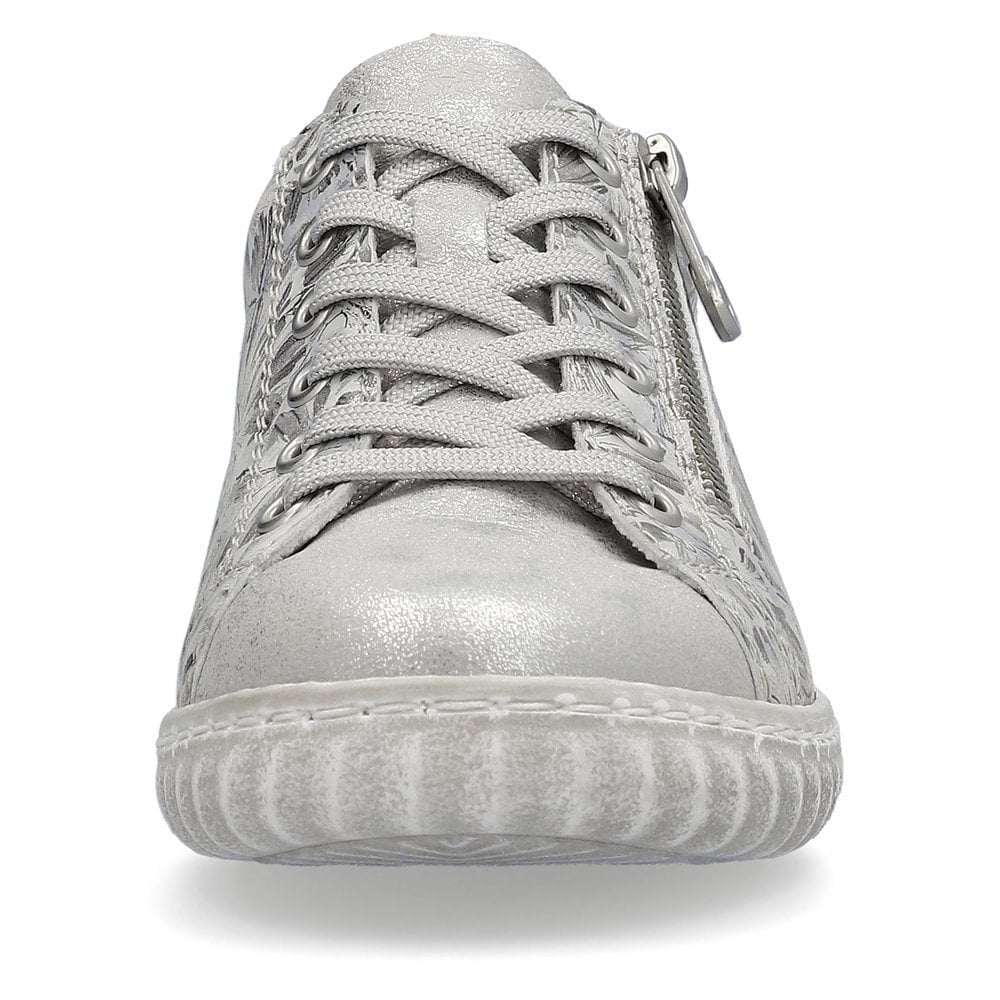 Rieker N0900 Lightweight Casual Lace Up/Zip Shoe - Silver - image 006 |ww_colour=silver|ww_order=006|