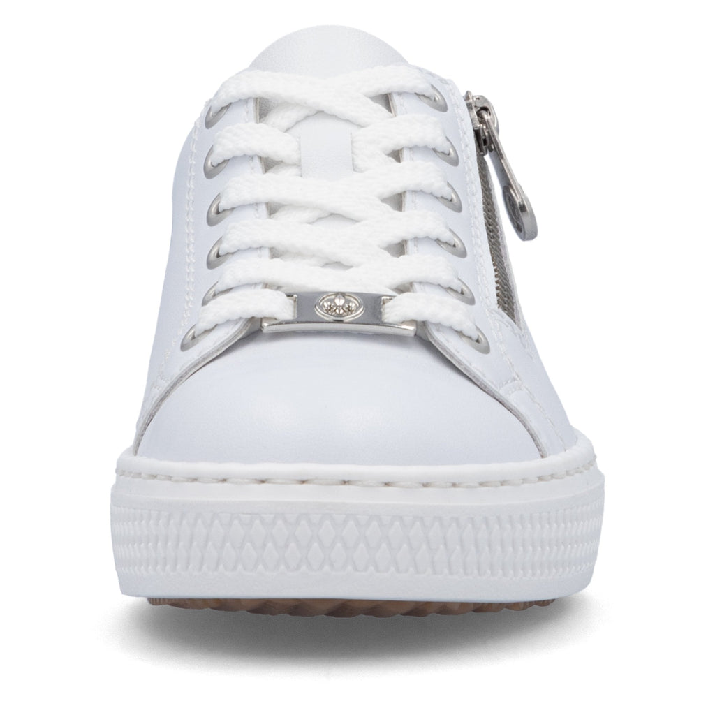 Rieker L59L1 - Lace Up & Zip Fastening Casual Shoe - White Silver - image 009 |ww_colour=white-silver|ww_order=009|