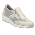 Rieker 48760 Zip Up Casual Shoe - Beige - image 001 |ww_colour=beige|ww_order=001|