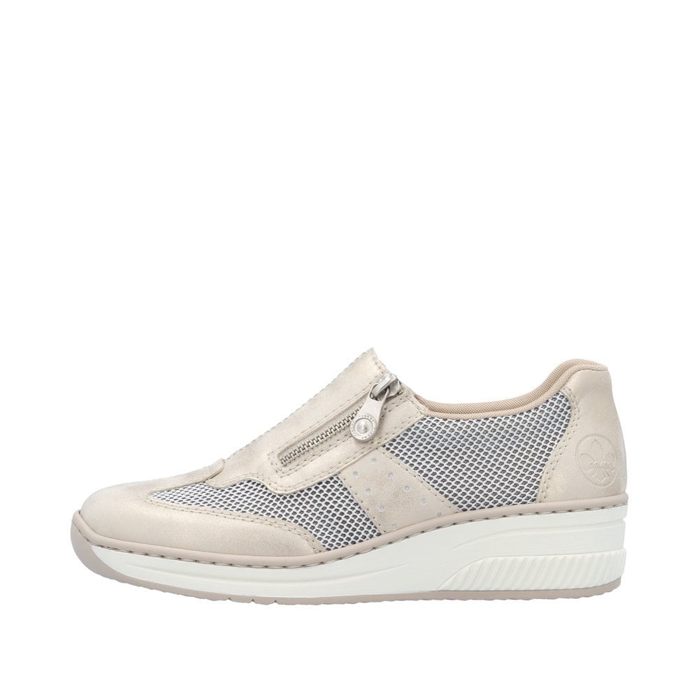 Rieker 48760 Zip Up Casual Shoe - Beige - image 005 |ww_colour=beige|ww_order=005|