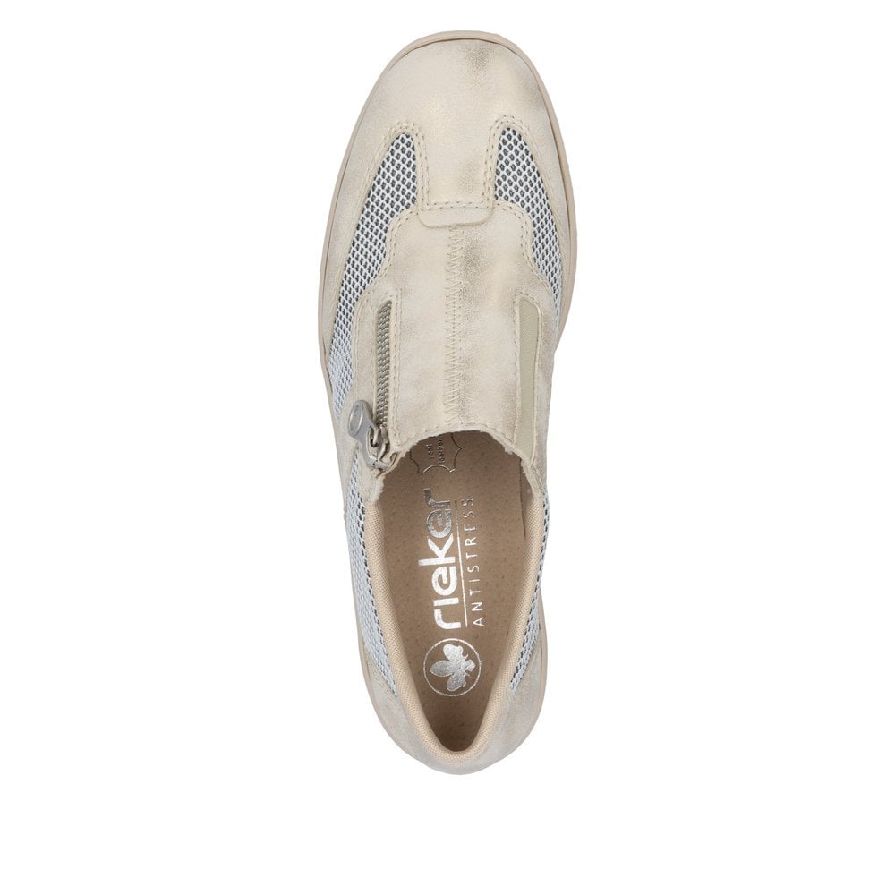 Rieker 48760 Zip Up Casual Shoe - Beige - image 007 |ww_colour=beige|ww_order=007|
