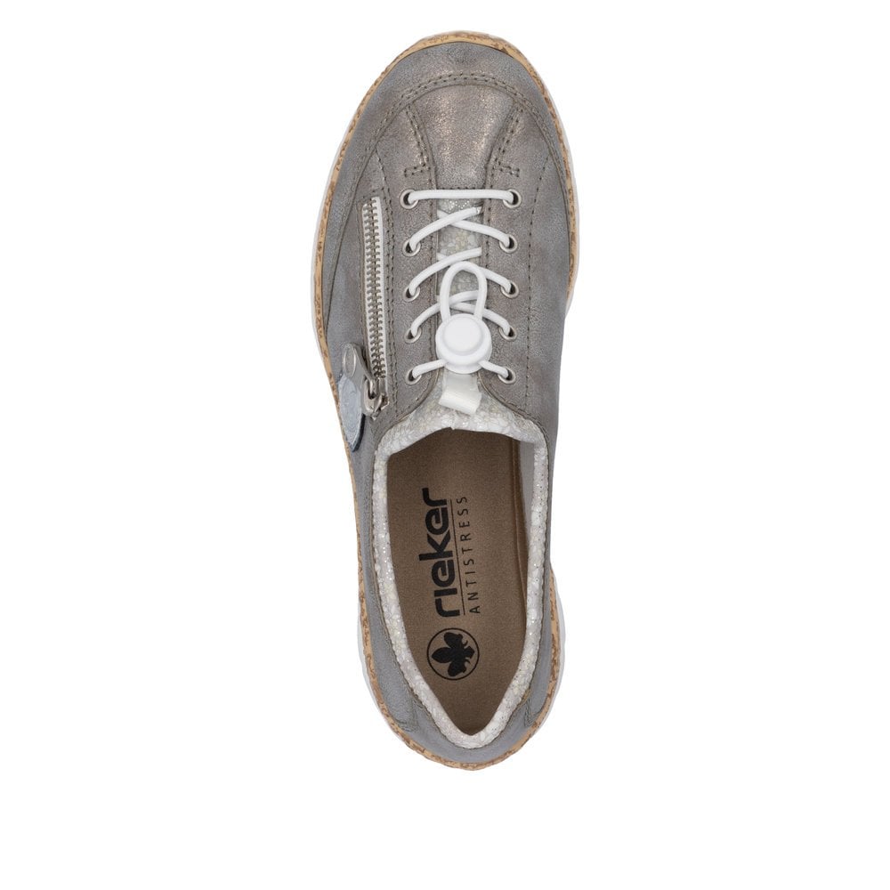 Rieker N4263 Riso Slip-on Trainer - Grey - image 002 |ww_colour=grey|ww_order=002|
