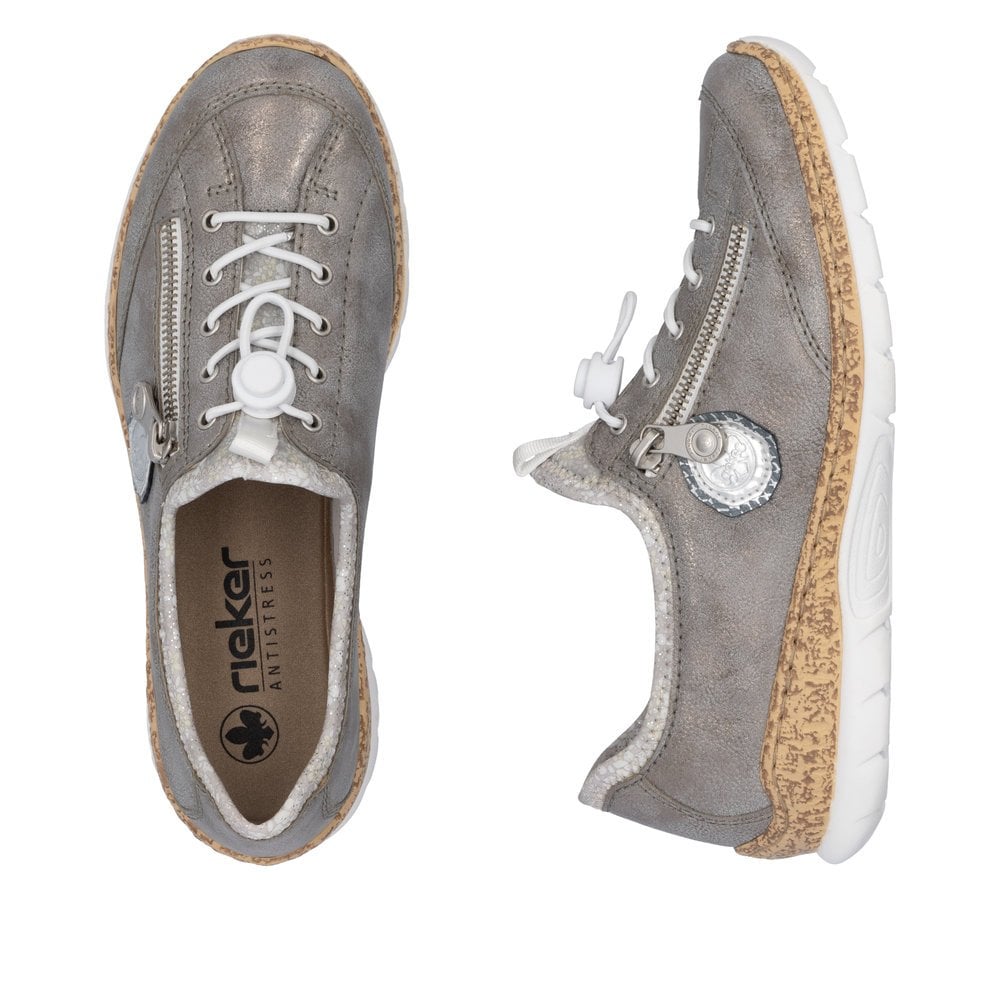 Rieker N4263 Riso Slip-on Trainer - Grey - image 003 |ww_colour=grey|ww_order=003|