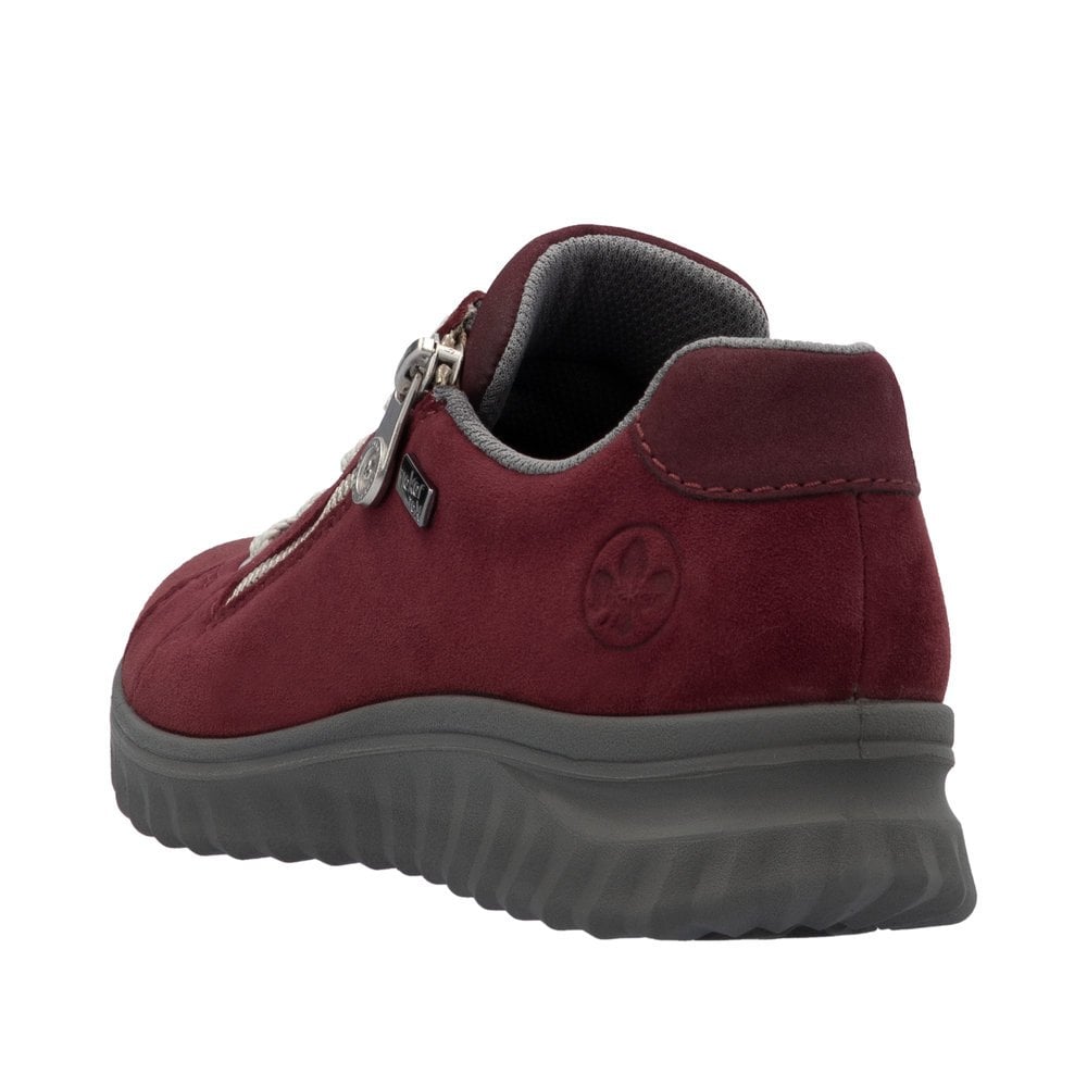 Rieker Etta 59000 Suede Zip/Lace-up Tex Trainer - Red - image 006 |ww_colour=red|ww_order=006|