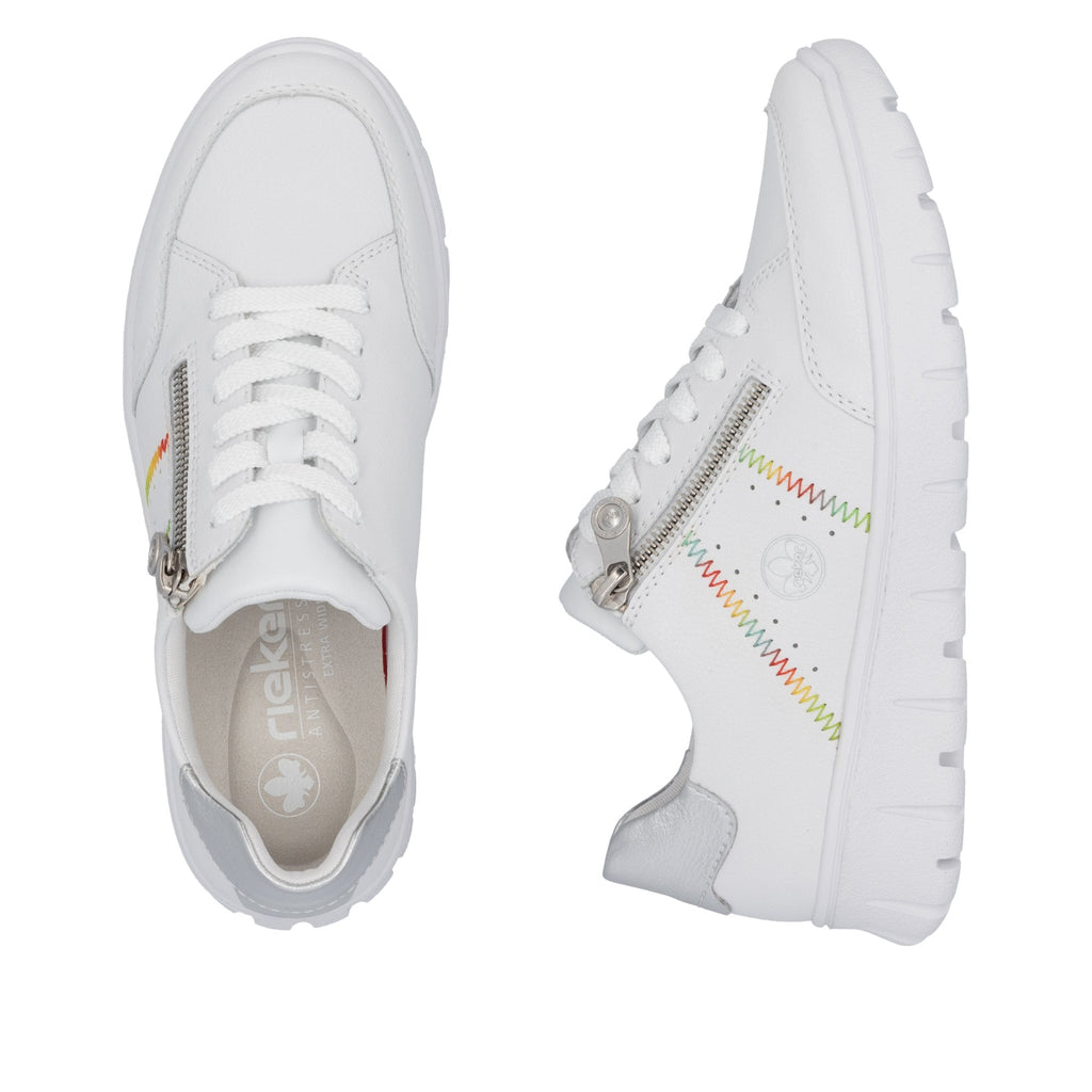 Rieker N1313 Lace Up Casual Shoe - White - image 002 |ww_colour=white|ww_order=002|