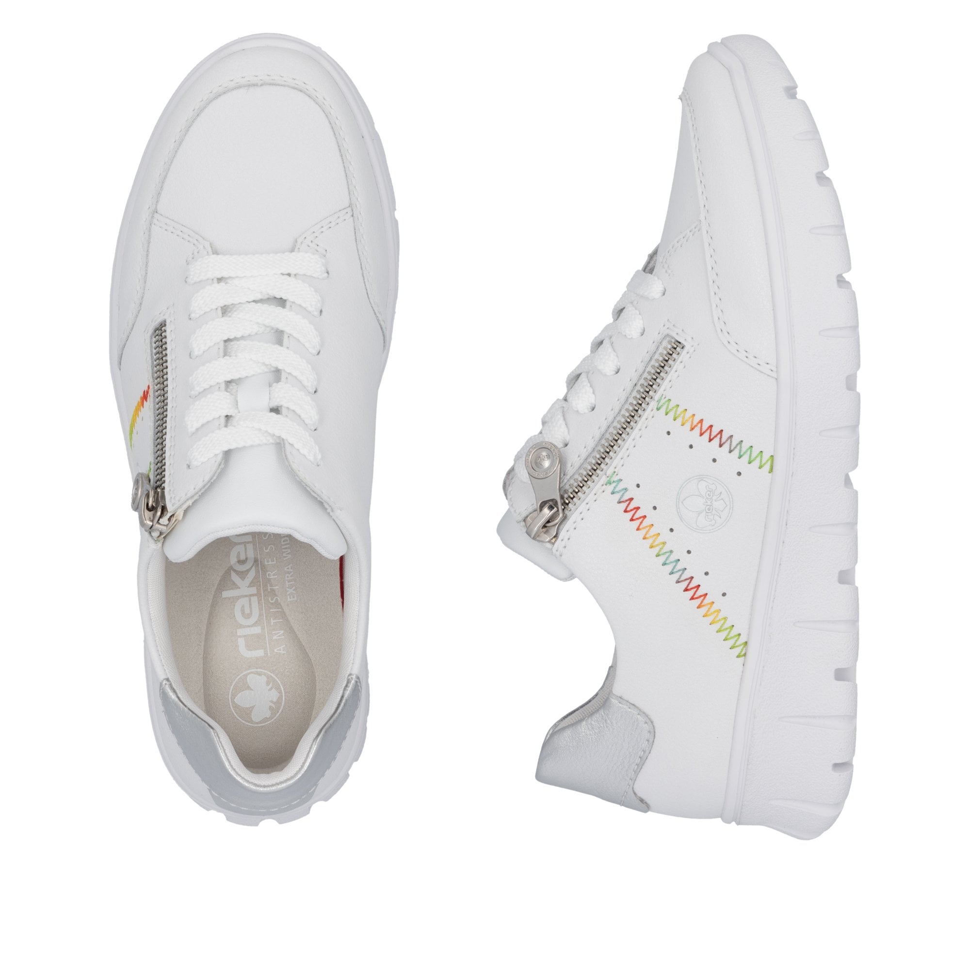 Rieker N1313 Lace Up Casual Shoe - White - image 002 |ww_colour=white|ww_order=002|