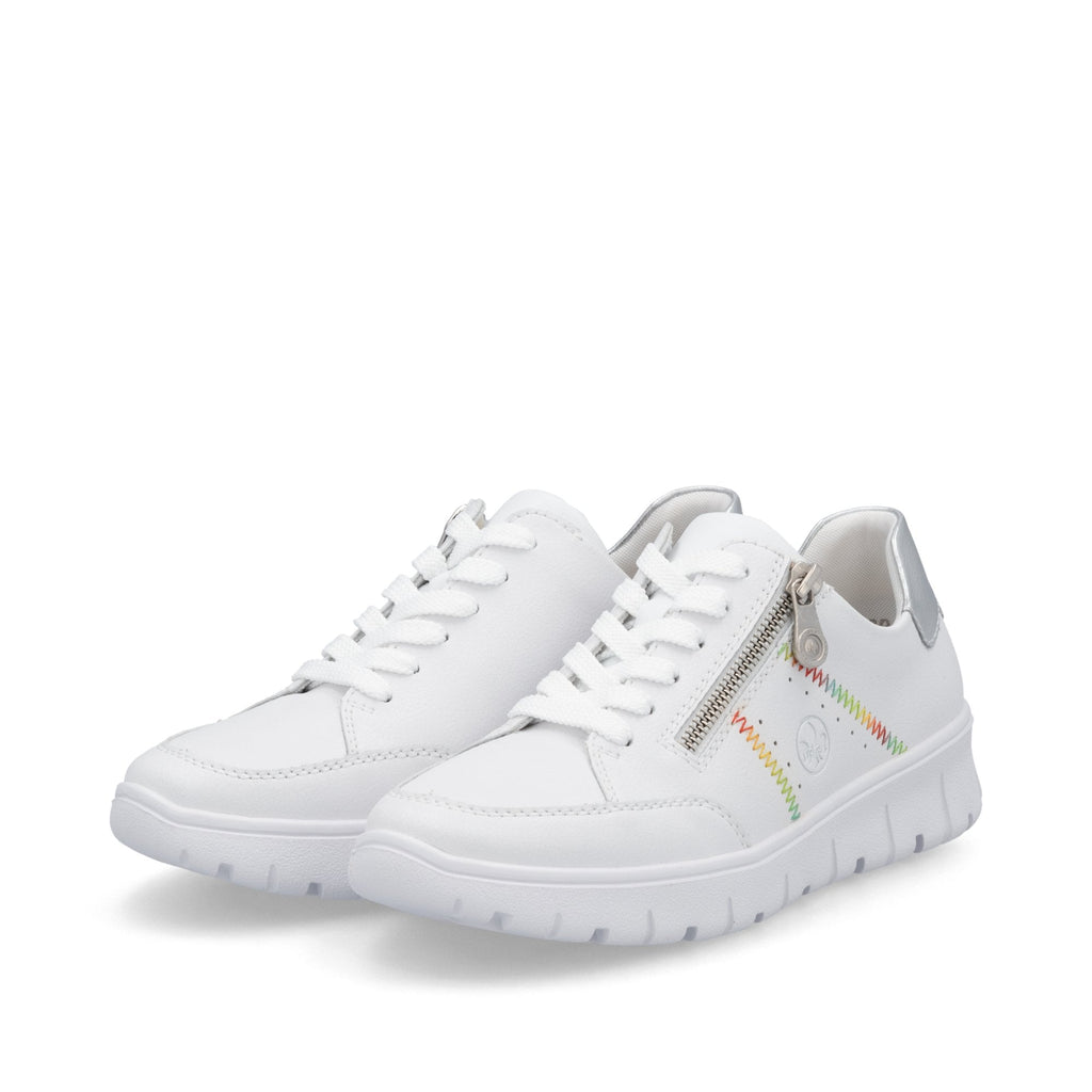 Rieker N1313 Lace Up Casual Shoe - White - image 003 |ww_colour=white|ww_order=003|