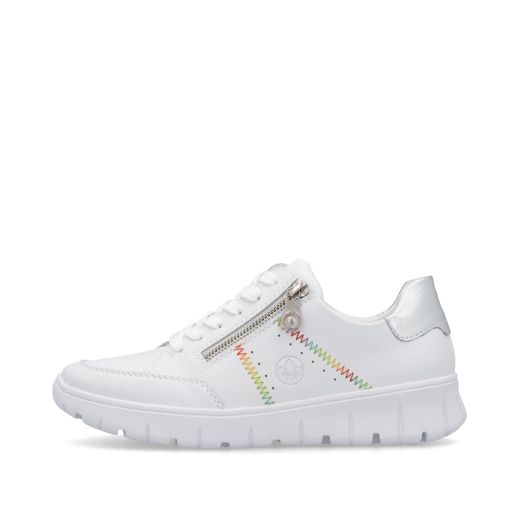 Rieker N1313 Lace Up Casual Shoe - White - image 007 |ww_colour=white|ww_order=007|