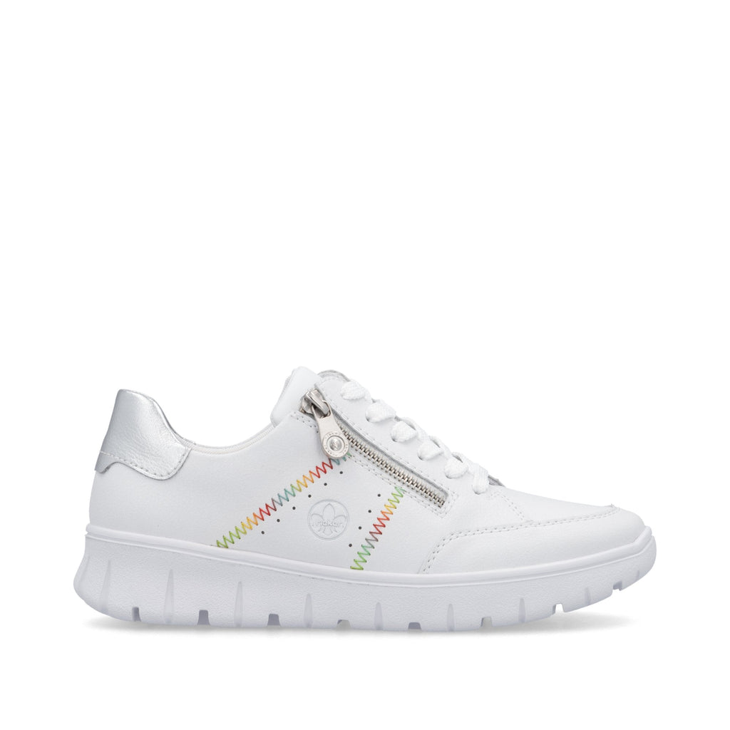 Rieker N1313 Lace Up Casual Shoe - White - image 010 |ww_colour=white|ww_order=010|