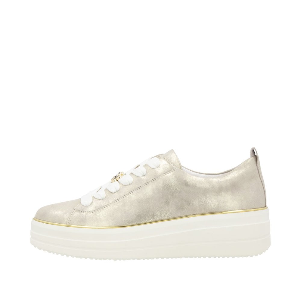 Remonte D1C03 Lace Up Casual Shoes Bee/Butterfly Accessory - Gold - image 008 |ww_colour=gold|ww_order=008|