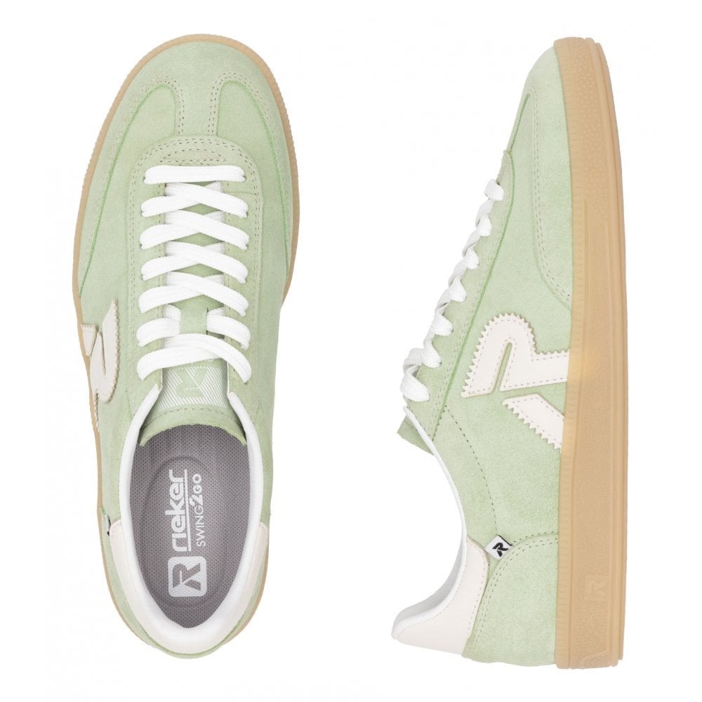 Rieker W2200 Lace Up Trainers - Mint - image 003 |ww_colour=mint|ww_order=003|