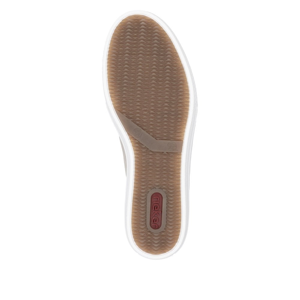 Rieker L5903 Leather Lace-up/Zip Trainer - Beige - image 007 |ww_colour=beige|ww_order=007|