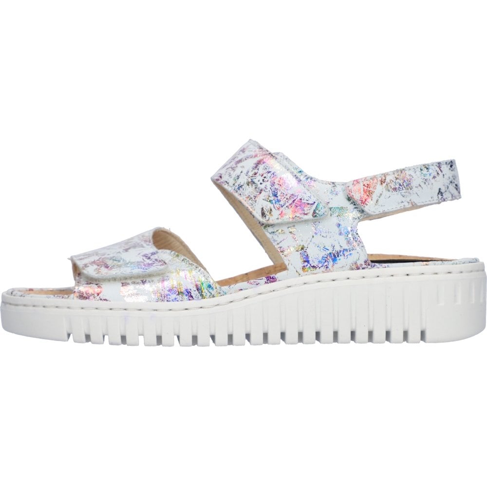 Waldlaufer 955001 Willow Adjustable Sandal - White Multi - image 003 |ww_colour=white-multi|ww_order=003|