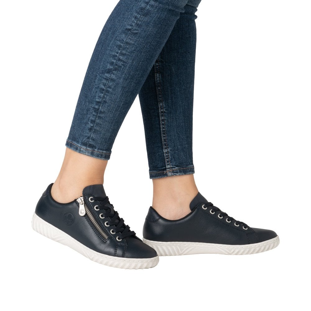 Rieker N0900 Lightweight Casual Lace Up/Zip Shoe - Blue - image 006 |ww_colour=blue|ww_order=006|