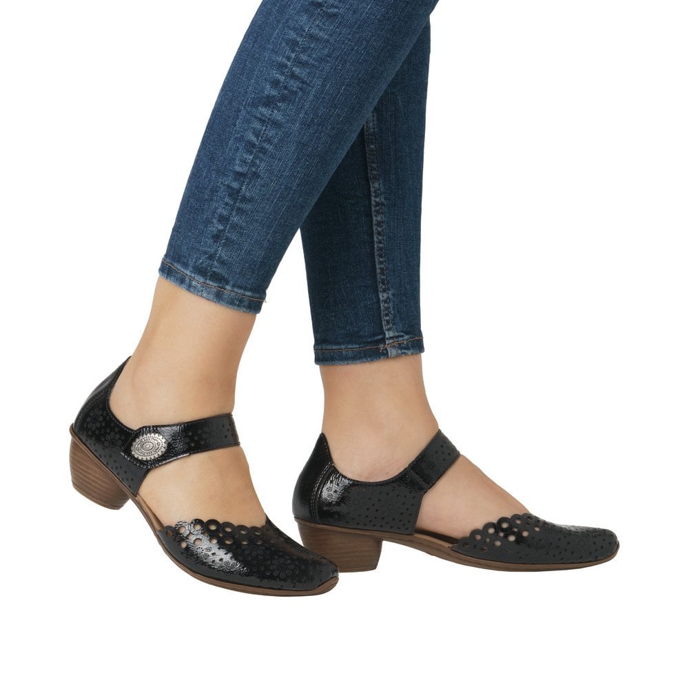 Rieker 43753 Heeled Summer Shoe - Black Patent - image 009 |ww_colour=black-patent|ww_order=009|
