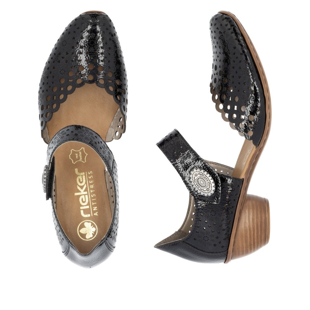 Rieker 43753 Heeled Summer Shoe - Black Patent - image 008 |ww_colour=black-patent|ww_order=008|