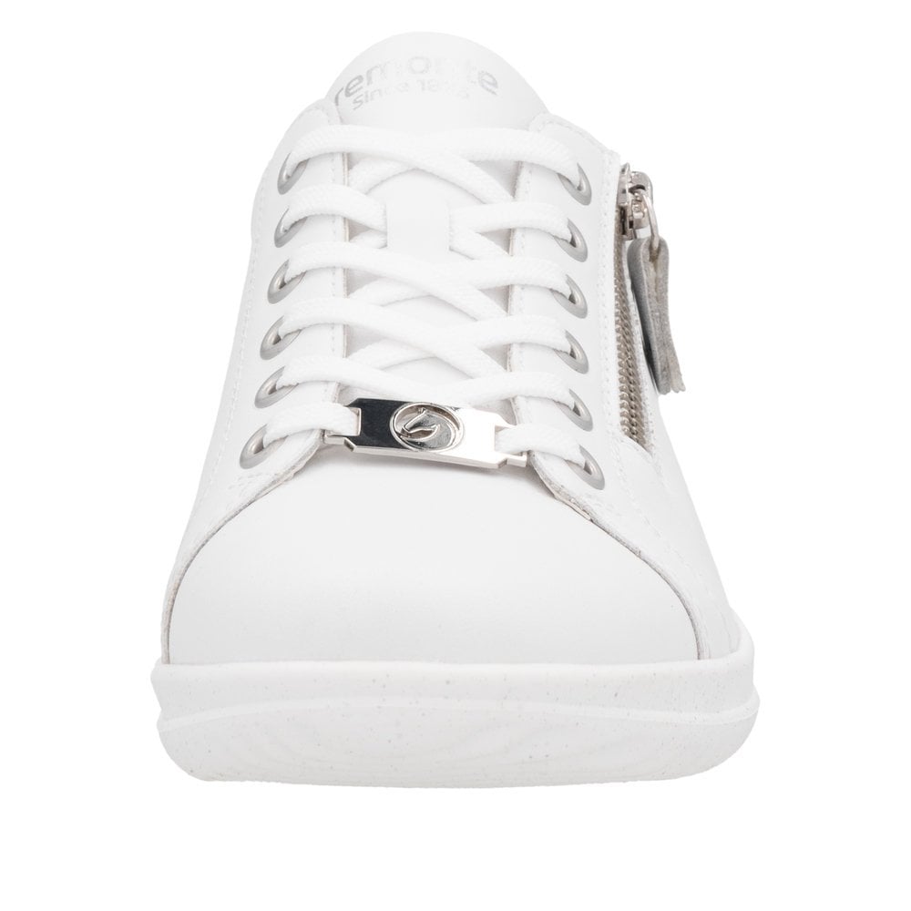Remonte D1E03 Lace Up/ Zip Casual Shoe - White Combi - image 009 |ww_colour=white-combi|ww_order=009|