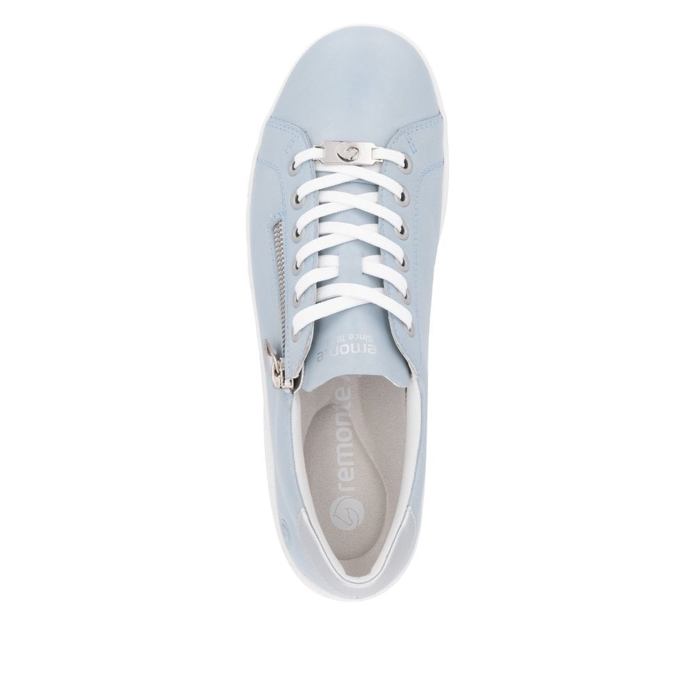 Remonte D1E03 Lace Up/ Zip Casual Shoe - Blue - image 004 |ww_colour=blue|ww_order=004|