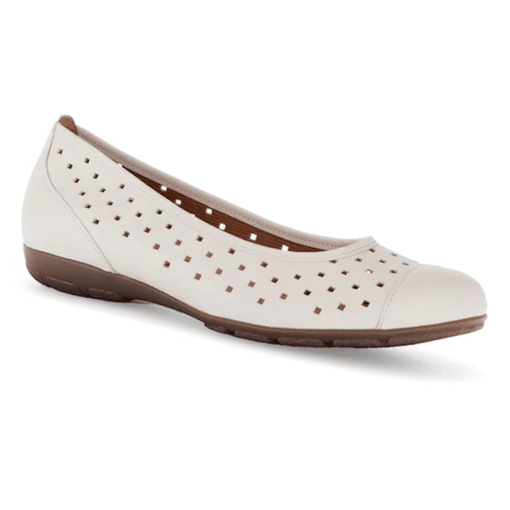 Gabor Ruffle Ballet Pump - Cream - image 001 |ww_colour=cream|ww_order=001|