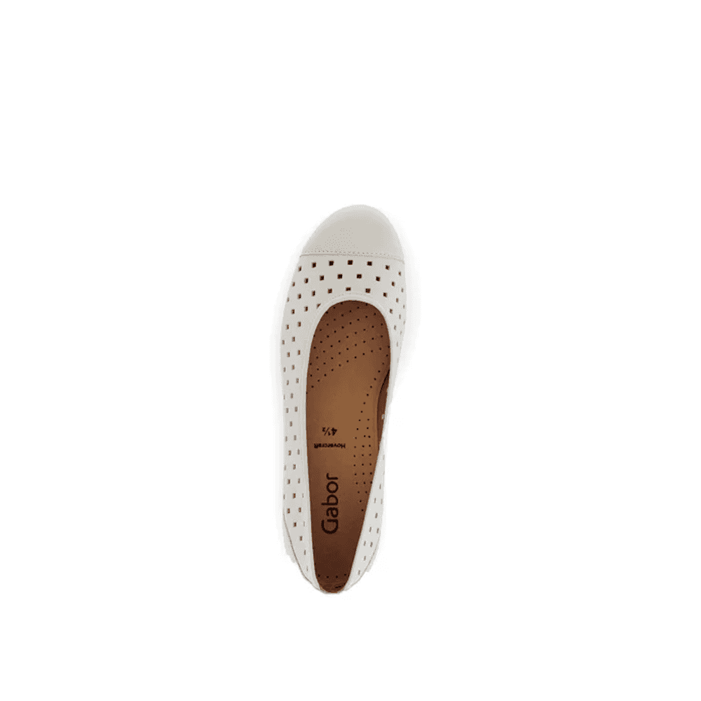 Gabor Ruffle Ballet Pump - Cream - image 002 |ww_colour=cream|ww_order=002|