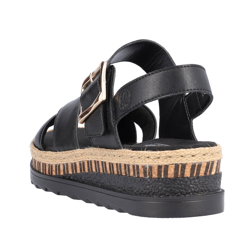 Rieker V7951 Wedge Sandal - Black - image 002 |ww_colour=black|ww_order=002|