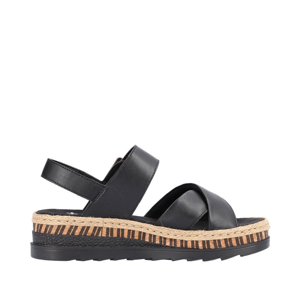 Rieker V7951 Wedge Sandal - Black - image 003 |ww_colour=black|ww_order=003|