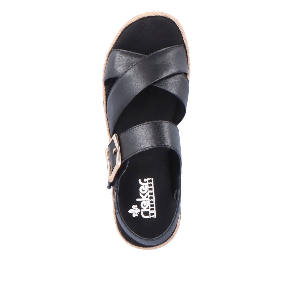 Rieker V7951 Wedge Sandal - Black - image 007 |ww_colour=black|ww_order=007|