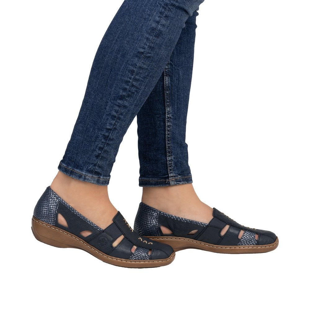 Rieker Doris 41385 Shoe - Blue - image 002 |ww_colour=blue|ww_order=002|