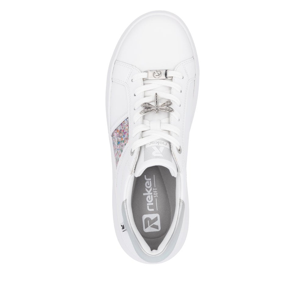 Rieker W1202 Ladies Lace-up - White Combi - image 005 |ww_colour=white-combi|ww_order=005|