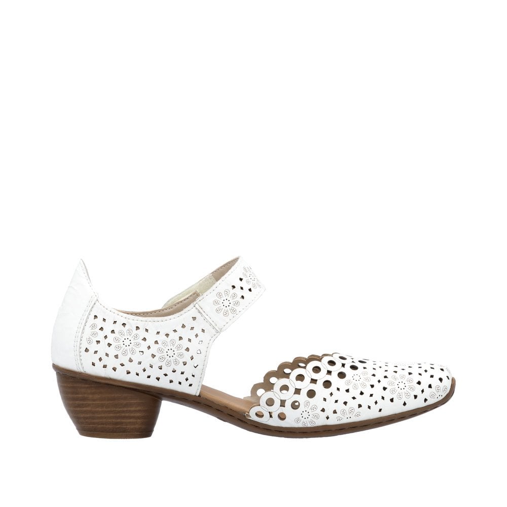Rieker 43753 Heeled Summer Shoe - White - image 003 |ww_colour=white|ww_order=003|