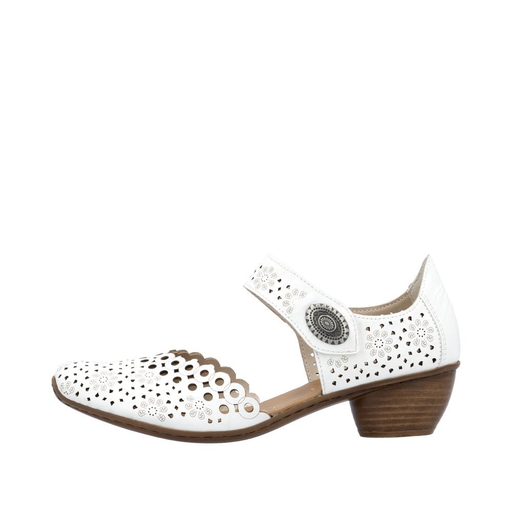 Rieker 43753 Heeled Summer Shoe - White - image 005 |ww_colour=white|ww_order=005|