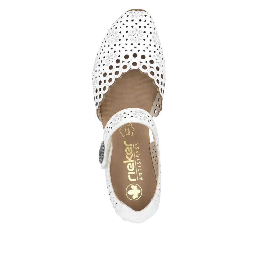 Rieker 43753 Heeled Summer Shoe - White - image 009 |ww_colour=white|ww_order=009|