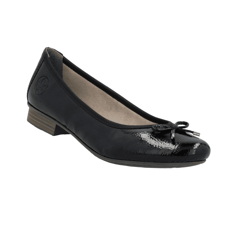 Rieker 51950 Slip On Ballet Pump - Black - image 001 |ww_colour=black|ww_order=001|
