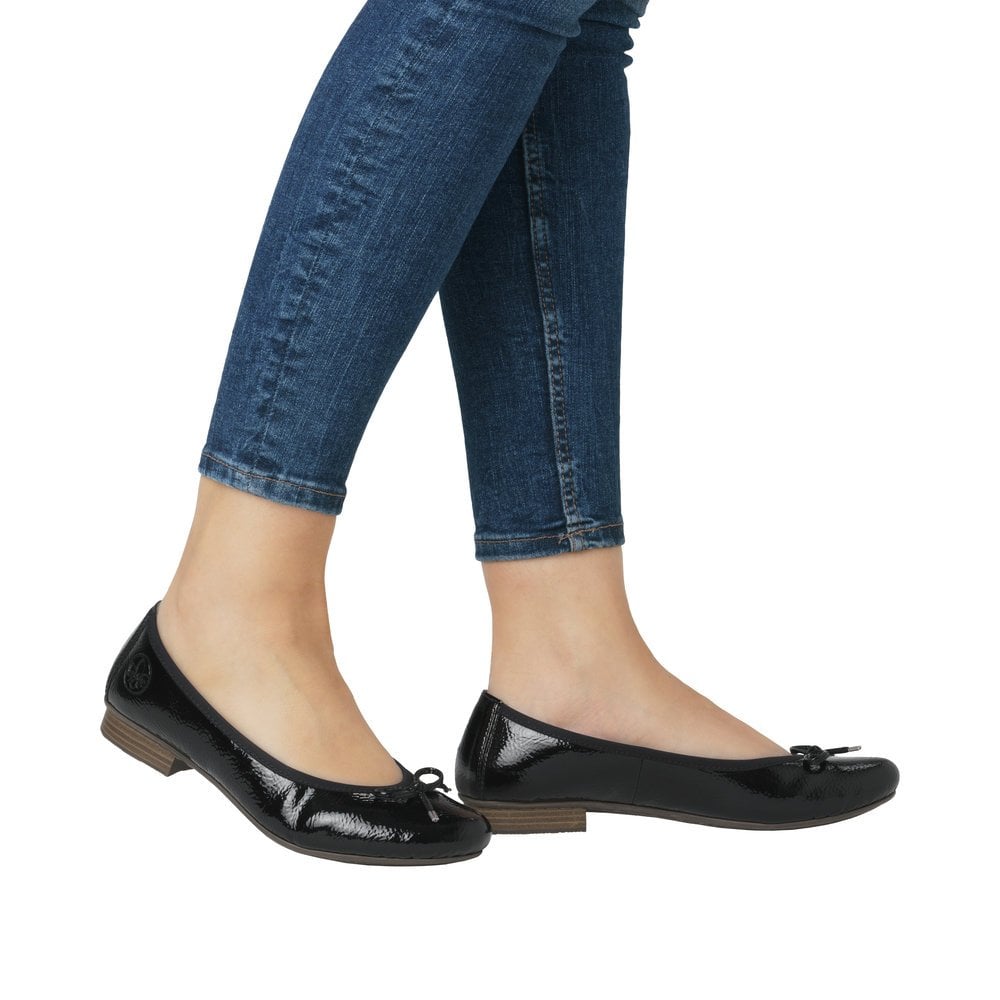 Rieker 51950 Slip On Ballet Pump - Black - image 003 |ww_colour=black|ww_order=003|