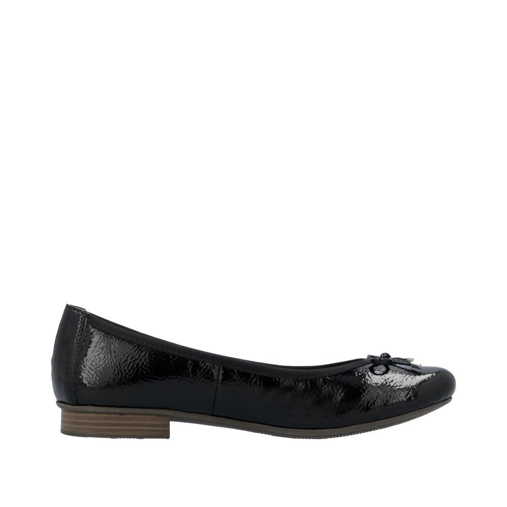 Rieker 51950 Slip On Ballet Pump - Black - image 004 |ww_colour=black|ww_order=004|