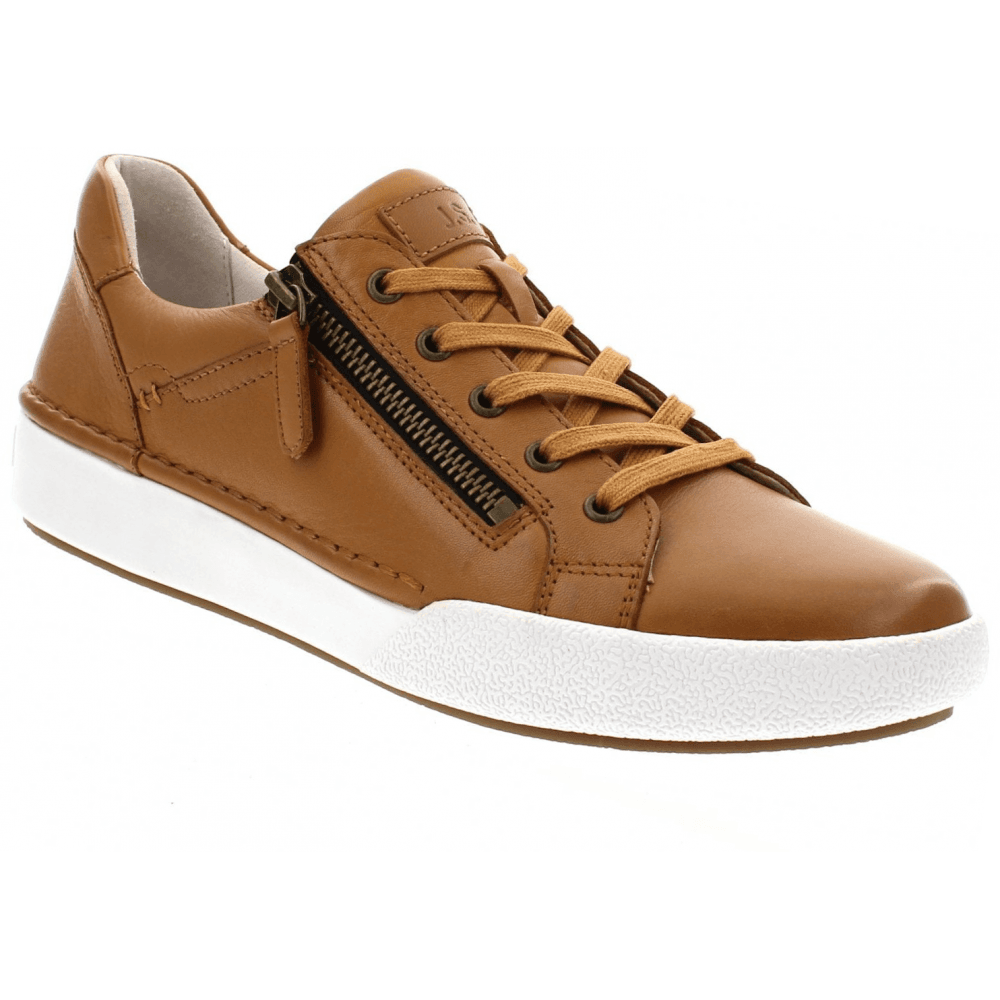 Josef Seibel Claire 03 Lace/Zip up Trainer - Camel - image 001 |ww_colour=camel|ww_order=001|