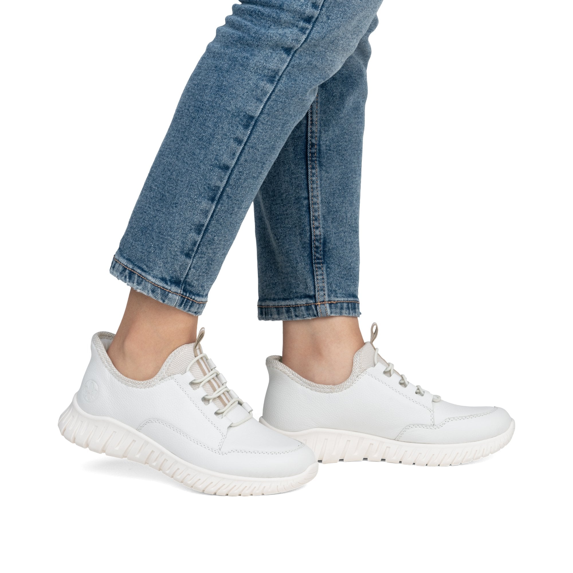 Rieker Slip On Casual Summer Shoe - White - image 002 |ww_colour=white|ww_order=002|