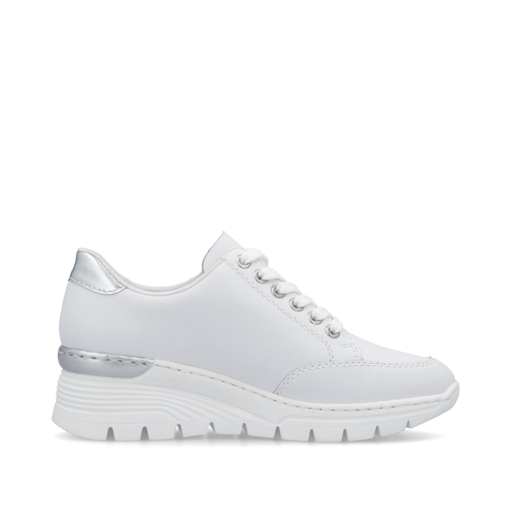 Rieker N8322 Lace/Zip up Casual Shoe - White - image 006 |ww_colour=white|ww_order=006|