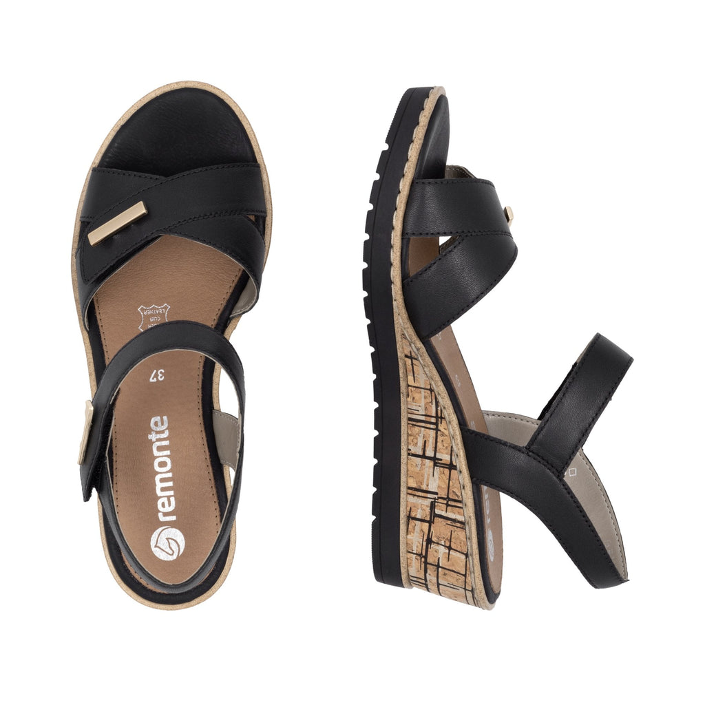Remonte R6266 Summer Sandals - Black - image 003 |ww_colour=black|ww_order=003|