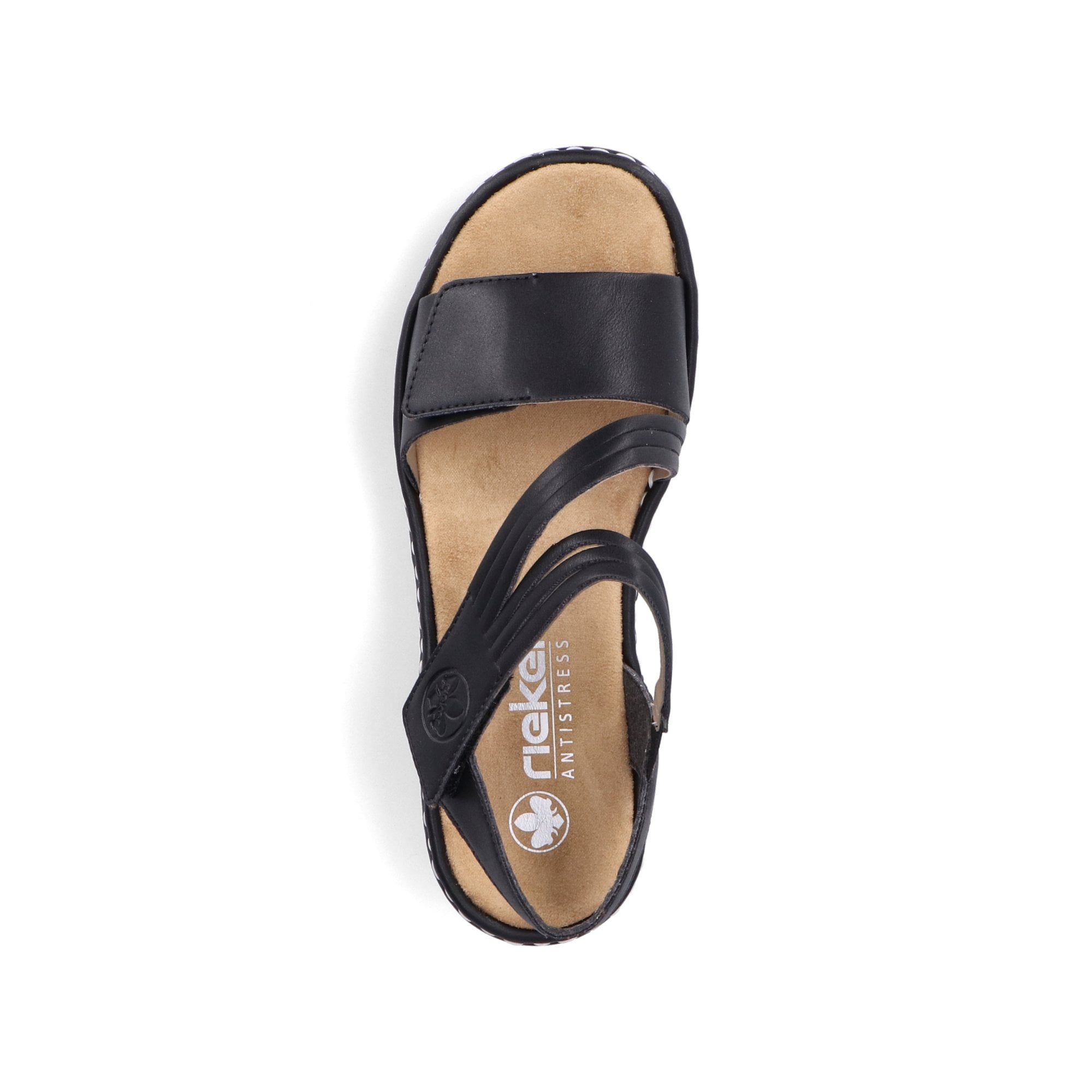 Rieker V1364 Double Strap Sandal - Black - image 006 |ww_colour=black|ww_order=006|