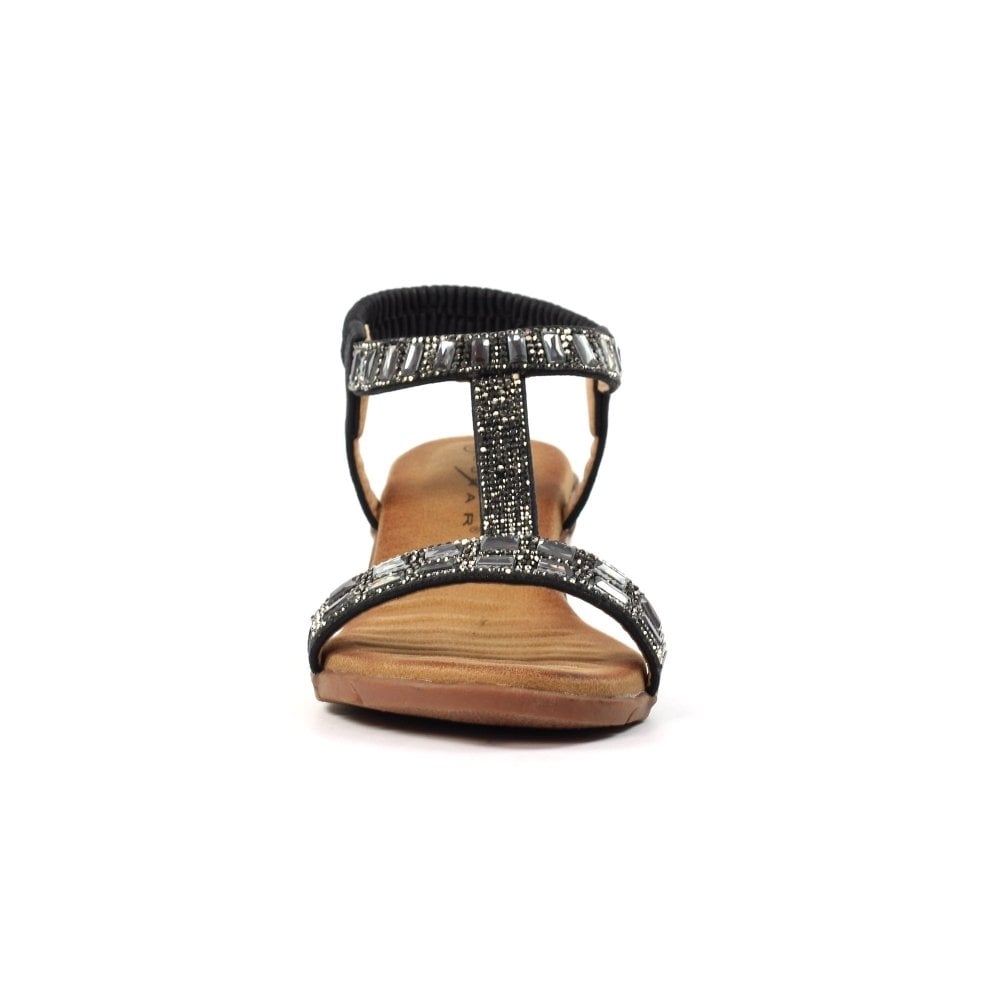 Lunar Macie Wedge Sandal - Black - image 003 |ww_colour=black|ww_order=003|