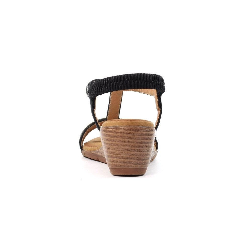 Lunar Macie Wedge Sandal - Black - image 004 |ww_colour=black|ww_order=004|