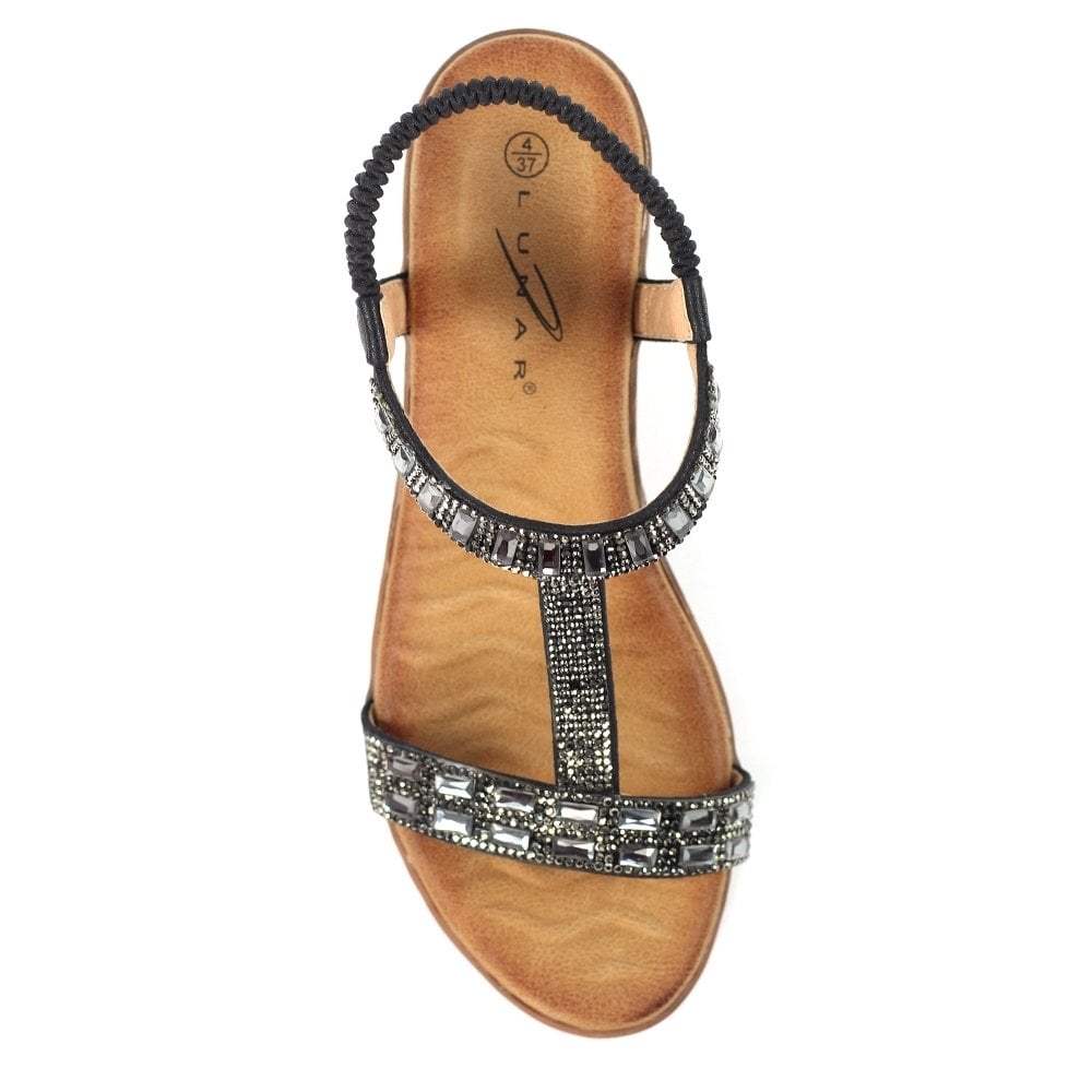 Lunar Macie Wedge Sandal - Black - image 005 |ww_colour=black|ww_order=005|
